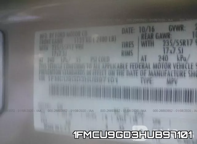 1FMCU9GD3HUB97101 фото 10