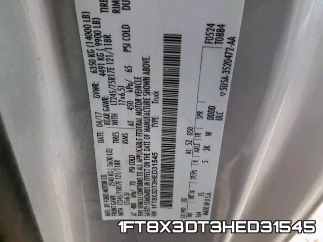 1FT8X3DT3HED31545 фото 2