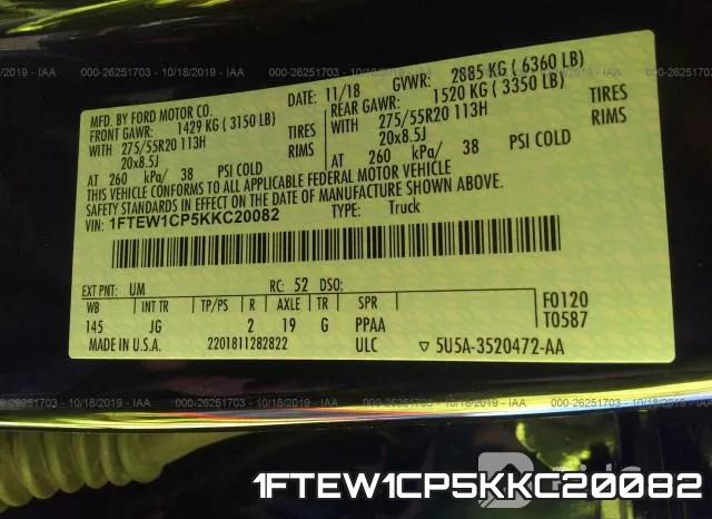 1FTEW1CP5KKC20082 фото 10