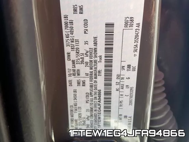 1FTEW1EG4JFA94866 фото 2