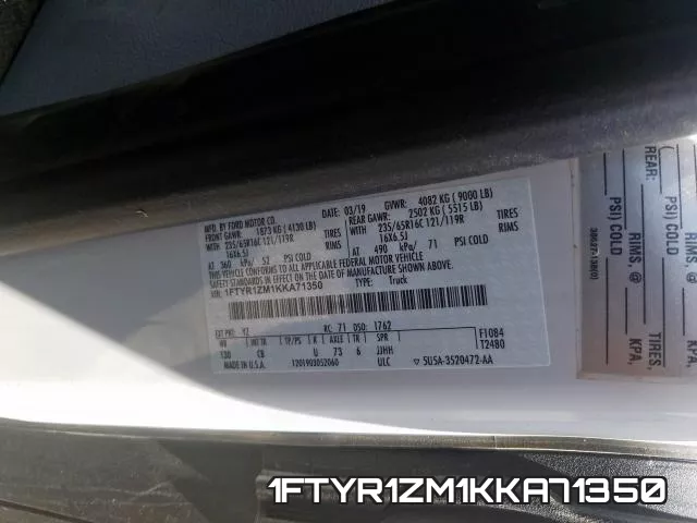 1FTYR1ZM1KKA71350 фото 2
