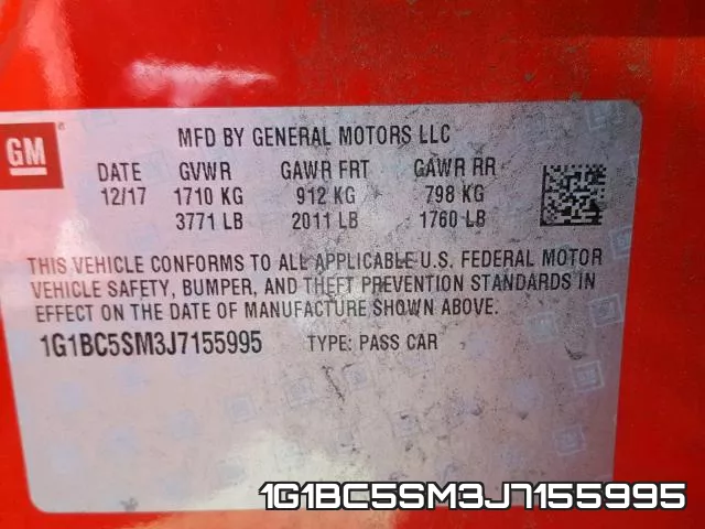 1G1BC5SM3J7155995 фото 2