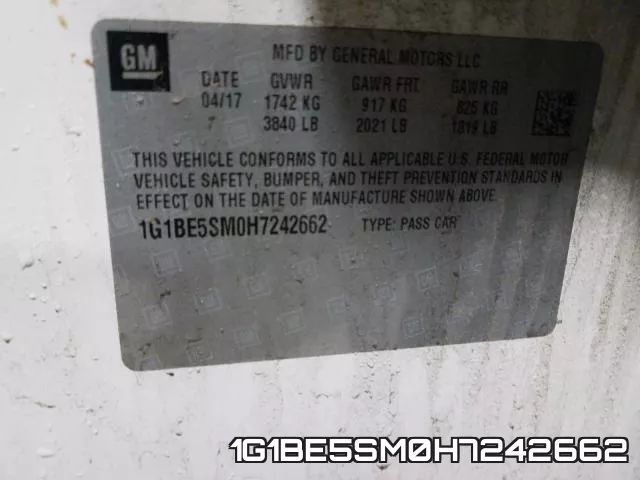 1G1BE5SM0H7242662 фото 2