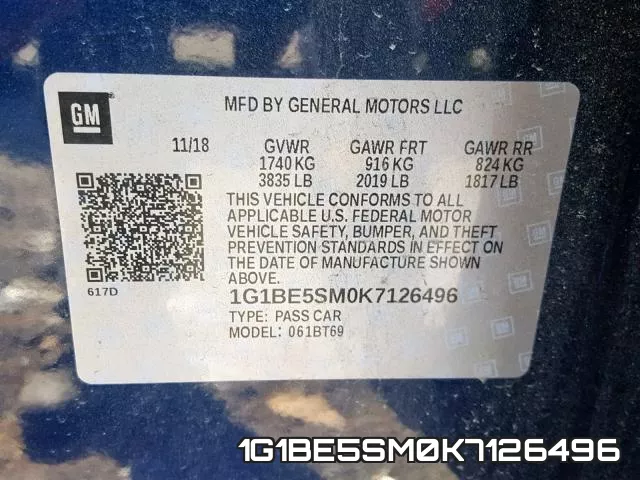 1G1BE5SM0K7126496 фото 2