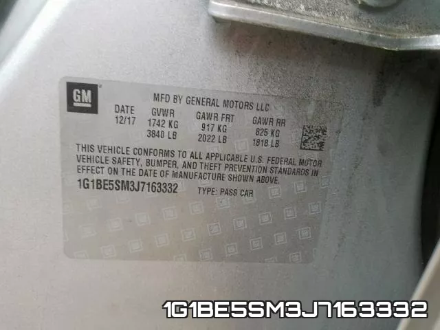 1G1BE5SM3J7163332 фото 2