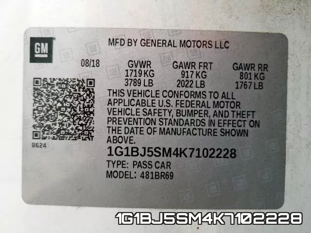 1G1BJ5SM4K7102228 фото 2