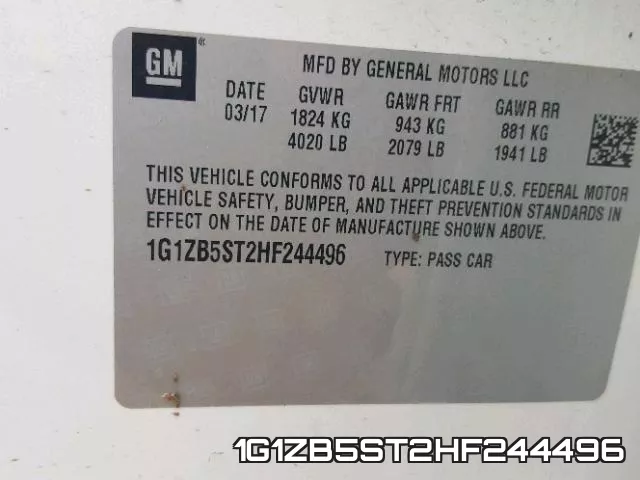 1G1ZB5ST2HF244496 фото 2