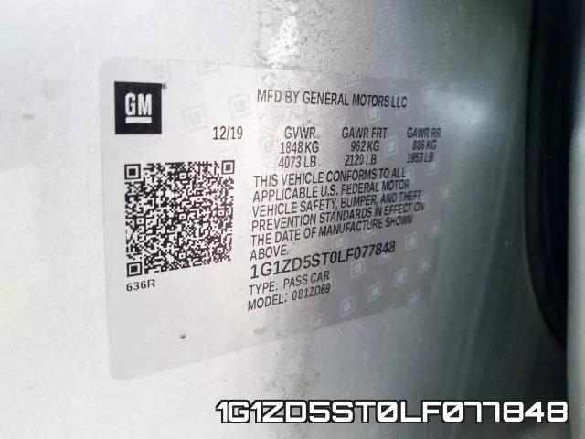 1G1ZD5ST0LF077848 фото 2