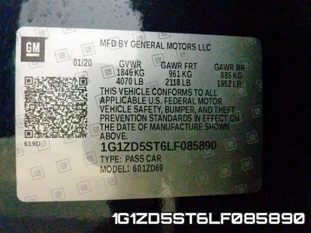 1G1ZD5ST6LF085890 фото 2