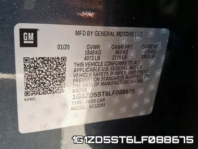 1G1ZD5ST6LF088675 фото 2