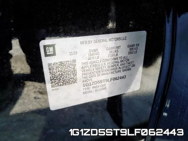 1G1ZD5ST9LF062443 фото 2