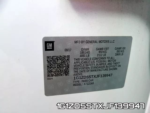 1G1ZD5STXJF139947 фото 2