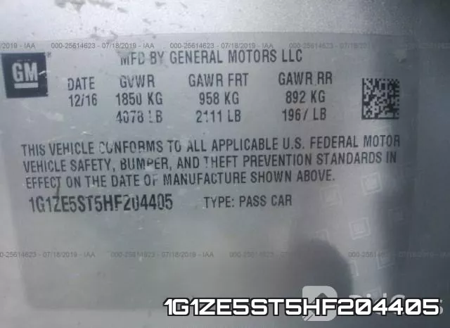 1G1ZE5ST5HF204405 фото 10