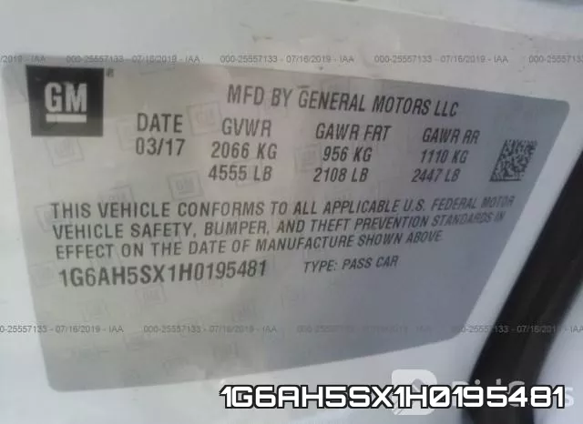 1G6AH5SX1H0195481 фото 10