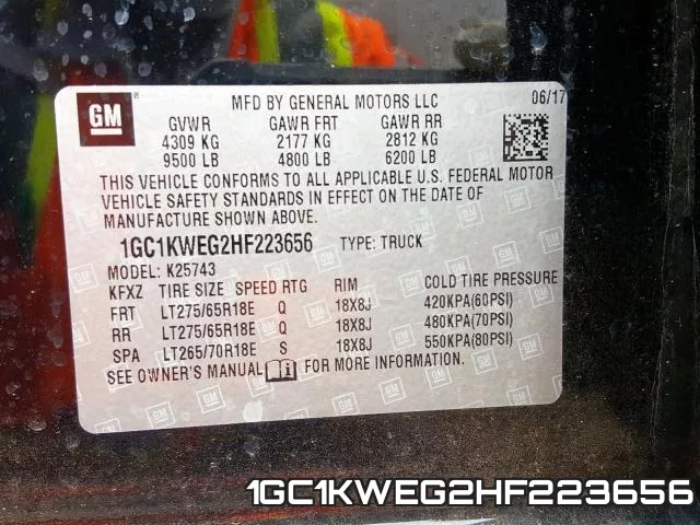 1GC1KWEG2HF223656 фото 2