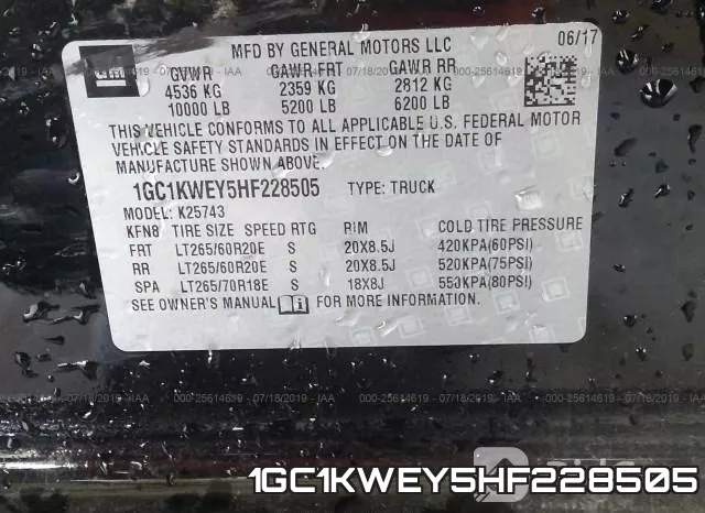 1GC1KWEY5HF228505 фото 10