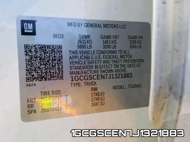1GCGSCEN7J1321883 фото 2