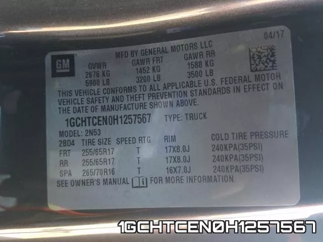 1GCHTCEN0H1257567 фото 2
