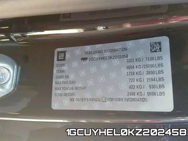 1GCUYHEL0KZ202458 фото 2