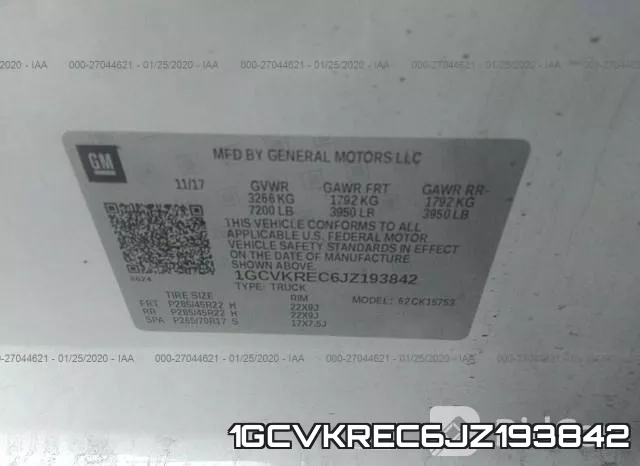 1GCVKREC6JZ193842 фото 10