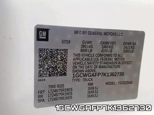 1GCWGAFP7K1362730 фото 2