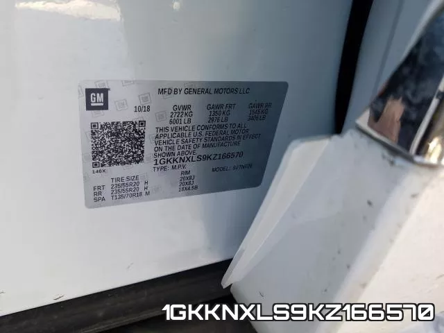1GKKNXLS9KZ166570 фото 2