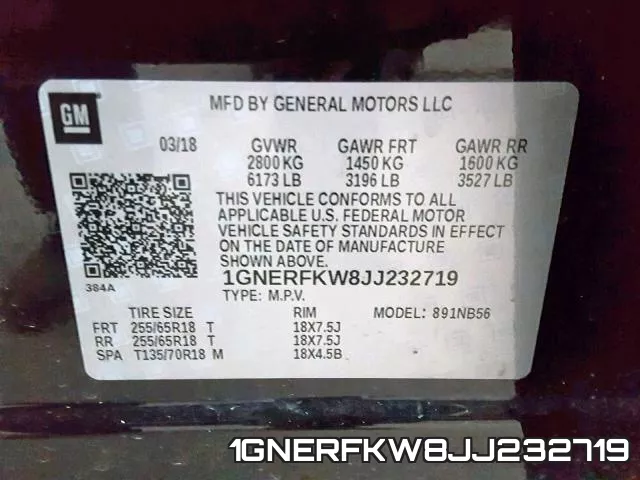 1GNERFKW8JJ232719 фото 2