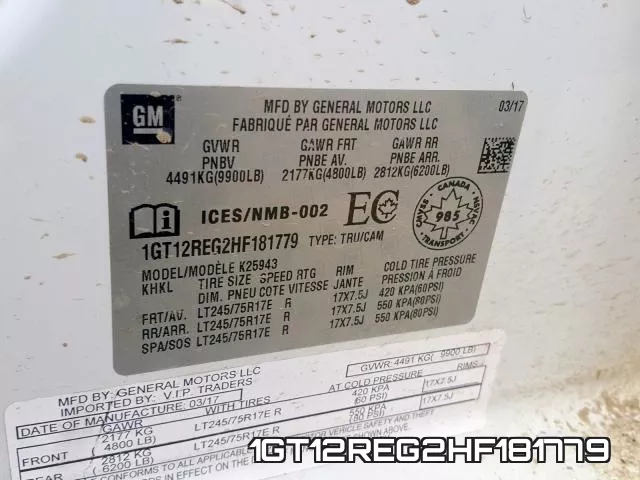 1GT12REG2HF181779 фото 2