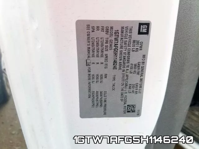 1GTW7AFG5H1146240 фото 2
