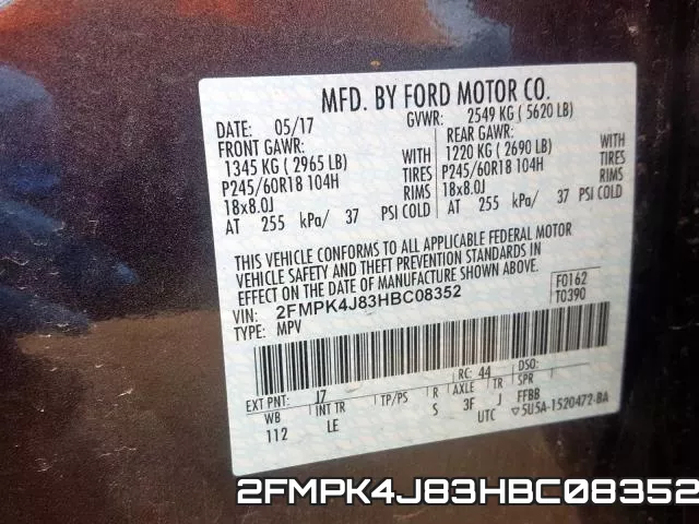 2FMPK4J83HBC08352 фото 2