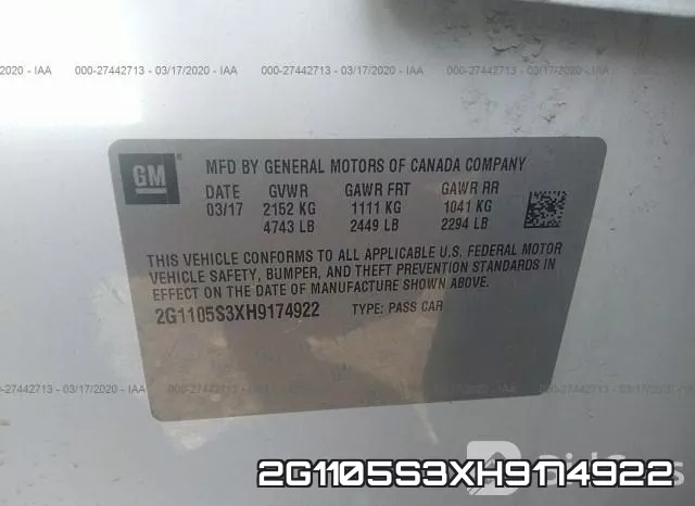 2G1105S3XH9174922 фото 10