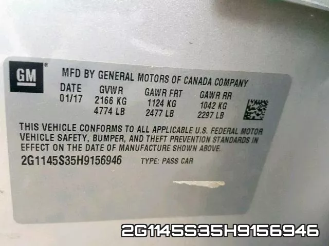 2G1145S35H9156946 фото 2