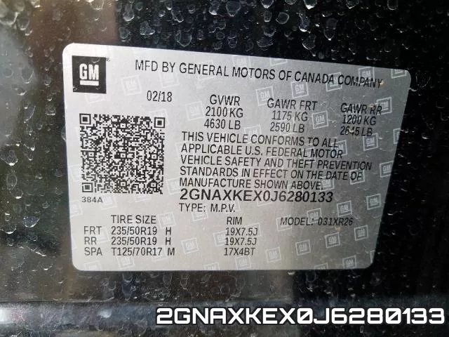 2GNAXKEX0J6280133 фото 2