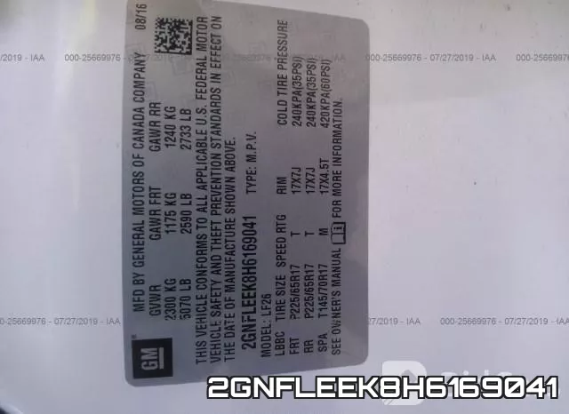 2GNFLEEK8H6169041 фото 10