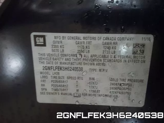 2GNFLFEK3H6240538 фото 2