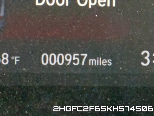 2HGFC2F65KH574506 фото 9