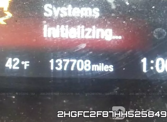2HGFC2F87HH525849 фото 8