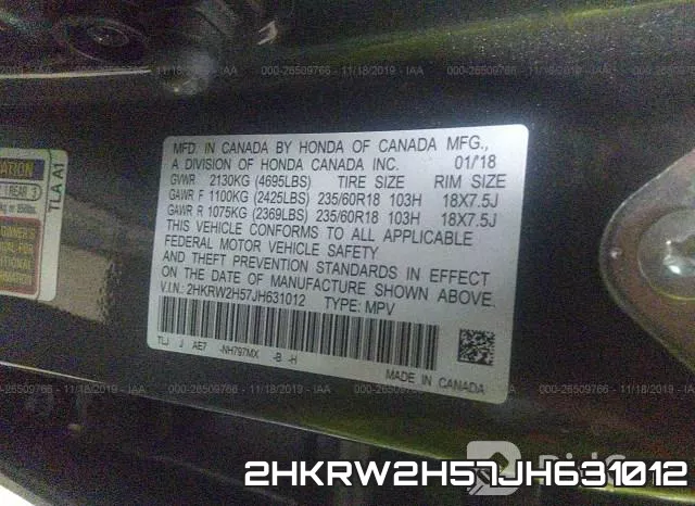 2HKRW2H57JH631012 фото 10