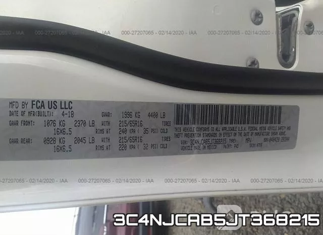 3C4NJCAB5JT368215 фото 10