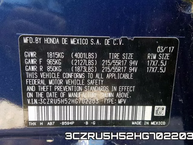 3CZRU5H52HG702203 фото 2