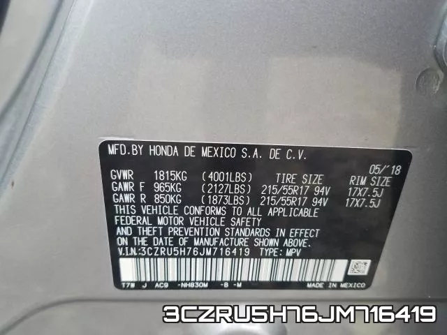 3CZRU5H76JM716419 фото 2