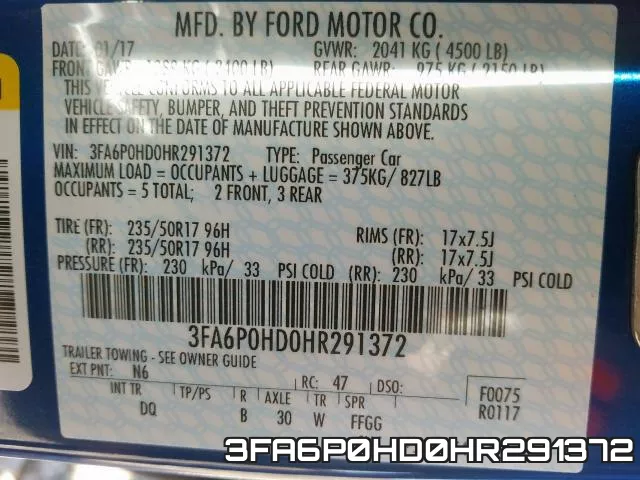 3FA6P0HD0HR291372 фото 2