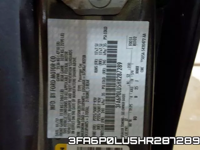 3FA6P0LU5HR287289 фото 2