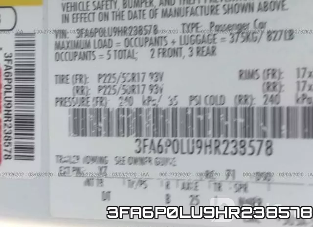 3FA6P0LU9HR238578 фото 10