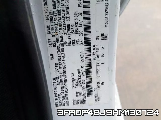 3FADP4BJ9HM130724 фото 2