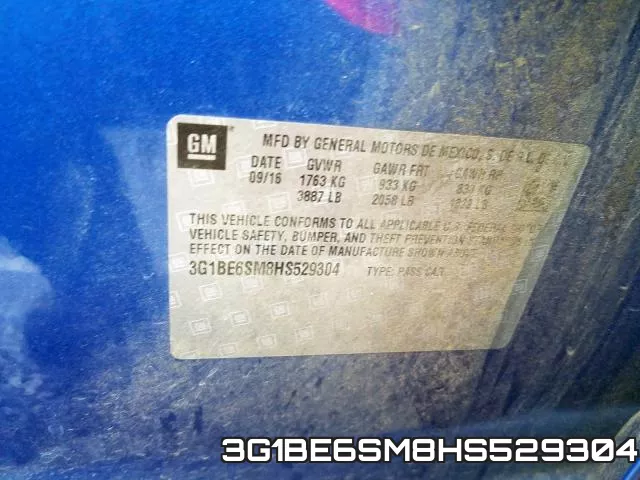 3G1BE6SM8HS529304 фото 2