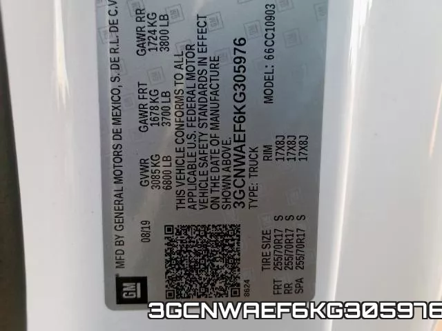 3GCNWAEF6KG305976 фото 2