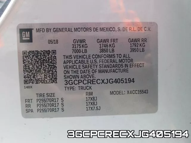 3GCPCRECXJG405194 фото 2