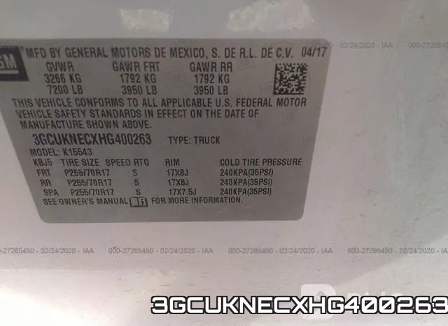 3GCUKNECXHG400263 фото 10