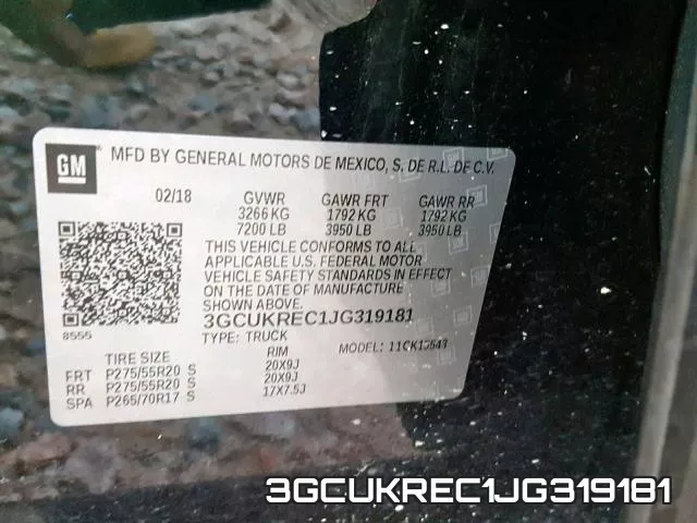 3GCUKREC1JG319181 фото 2